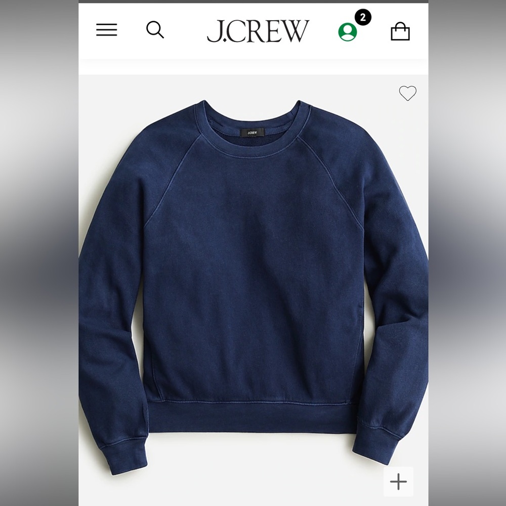 Small j crew navy blue magic rinse crewneck sweatshirt